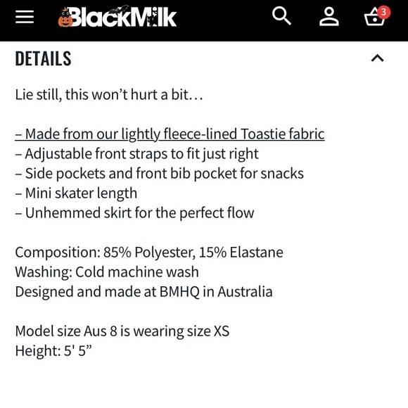 Blackmilk “HORROR NURSE APRON DRESS - LIMITED” Size Medium M NWT Bloody - Picture 10 of 16